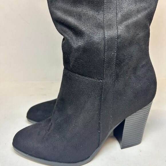 Journee Collection Womens 6.5 M XWC Black Knee High Heeled Riding Boots NIB JO7 - Picture 4 of 7